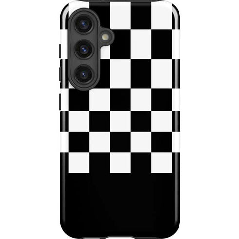 Checkerboard Split Galaxy S25 Impact Case